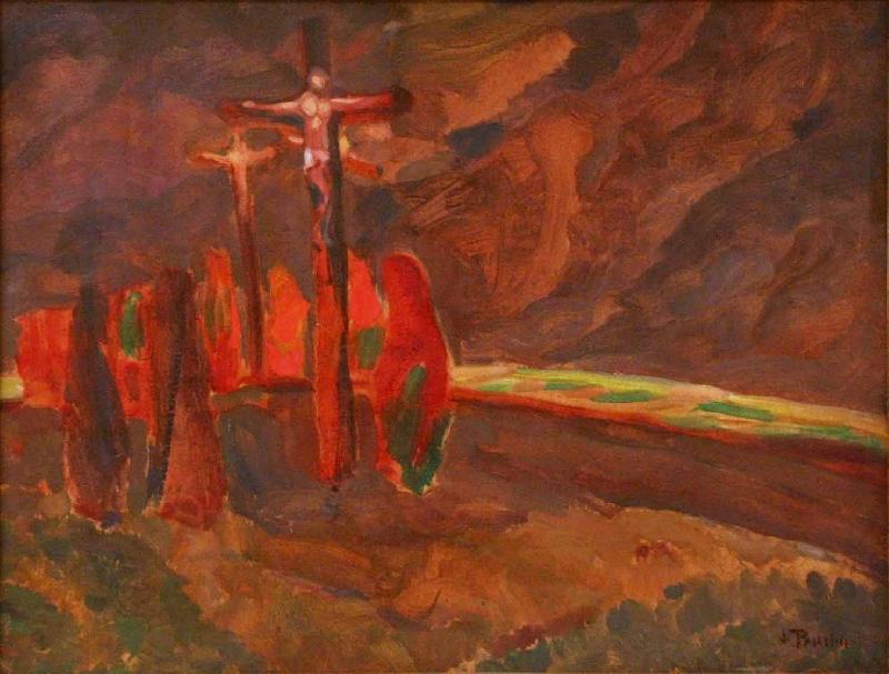 Jindrich Prucha Crucifixion oil painting image